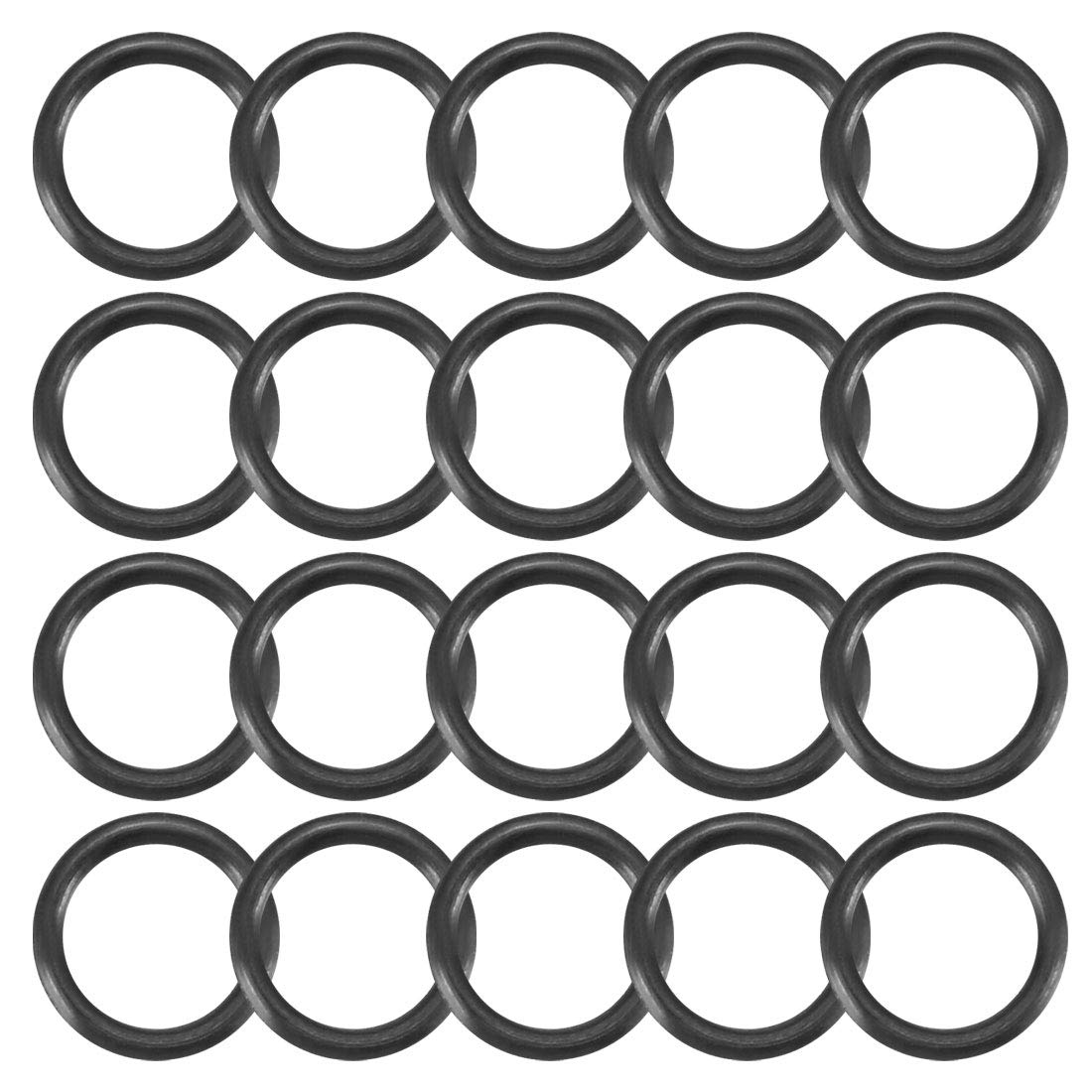 Nitrile Rubber O-Rings 7.5mm OD 5.5mm ID 1mm Width, Metric Sealing Gasket, Pack of 20