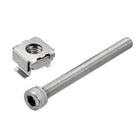 35 Pack, M5 Cage Nut for Server Shelf Cabinet, 15pcs M5x50mm Thread 304 Stainless Steel Hex Socket Head Cap Screw