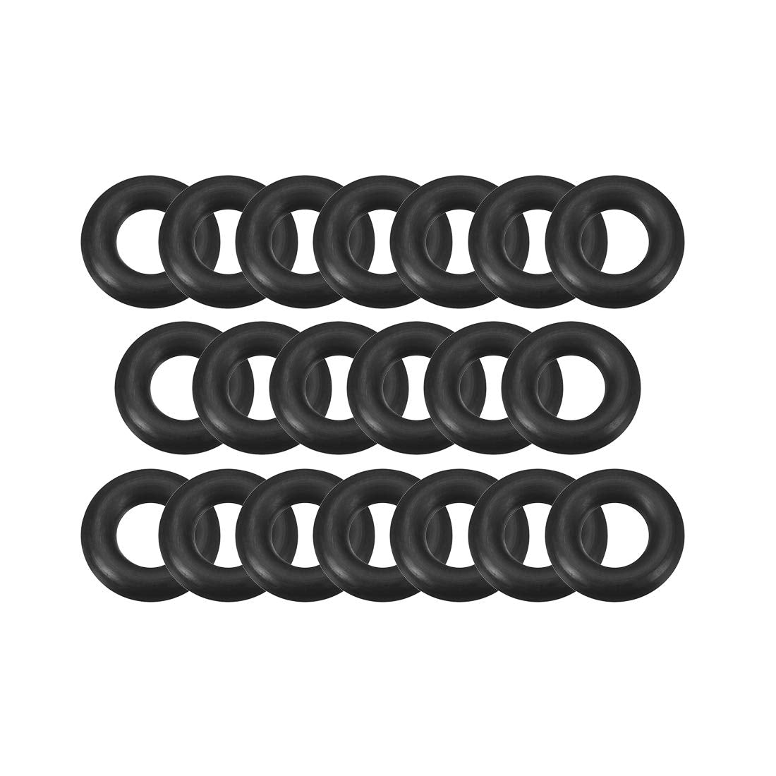 Nitrile Rubber O-Rings 12mm OD 6mm ID 3mm Width, Metric Sealing Gasket for Automotive Machine Plumbing, Pack of 20