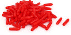 2.5mm Inner Dia Rubber Insulated End Cap Screw Thread Protector Cover Red 100pcs