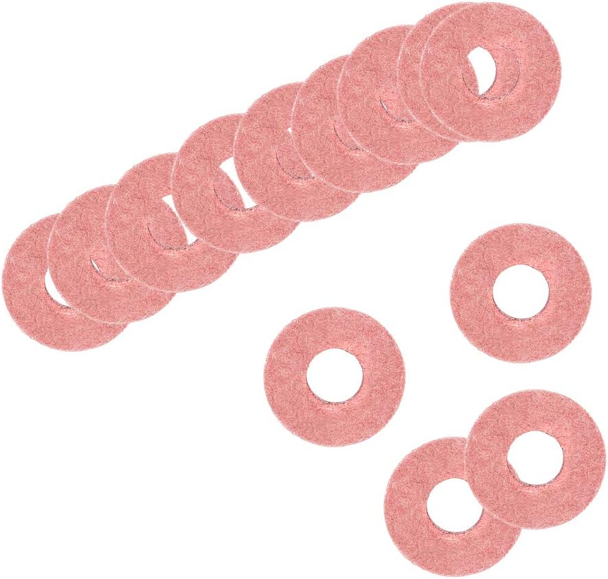 Insulating Washer 500Pcs 3mm x 8mm x 0.5mm Red Vulcanized Fiber Washer, Insulation Gasket for Motherboard