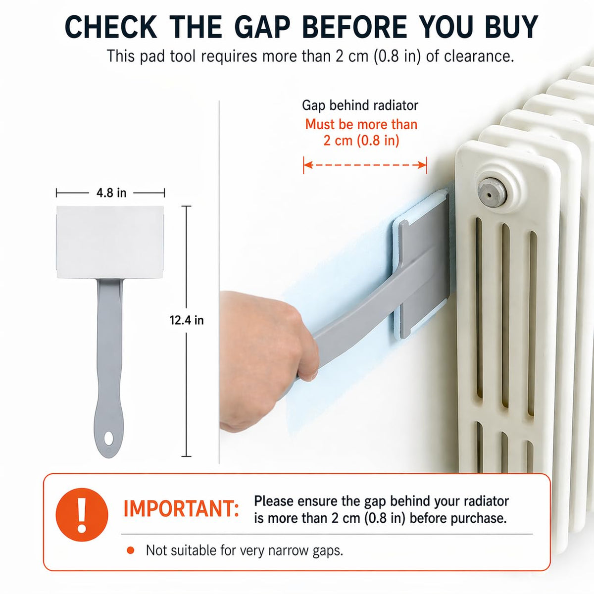 LinkMejor 4" Reach-Behind Paint Pad