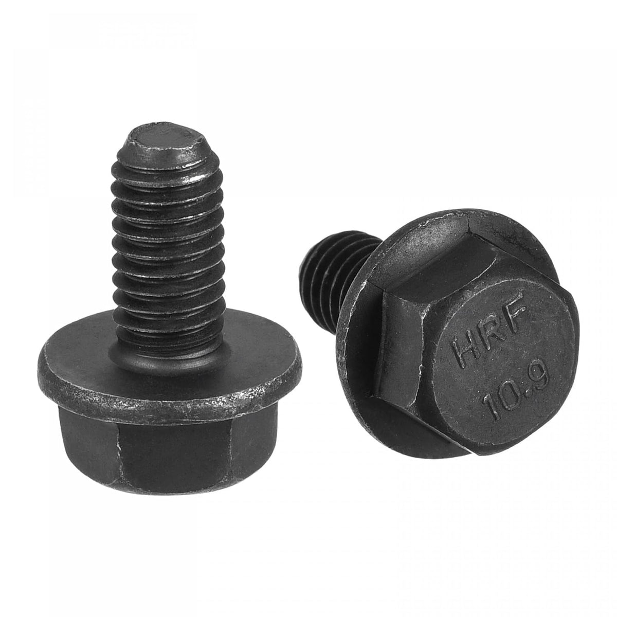 Metric M6x12mm Hex Flange Bolts, 20pcs 10.9 Grade Carbon Steel Hexagon Head Screws