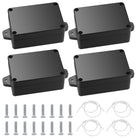 Project Box, 4pcs Junction Boxes, IP65 Waterproof Electrical Boxes, ABS Plastic Dustproof Electrical Project Case Power Junction Boxes with Fixed Ear for Outdoor Electronics - 3.3x2.3x1.37