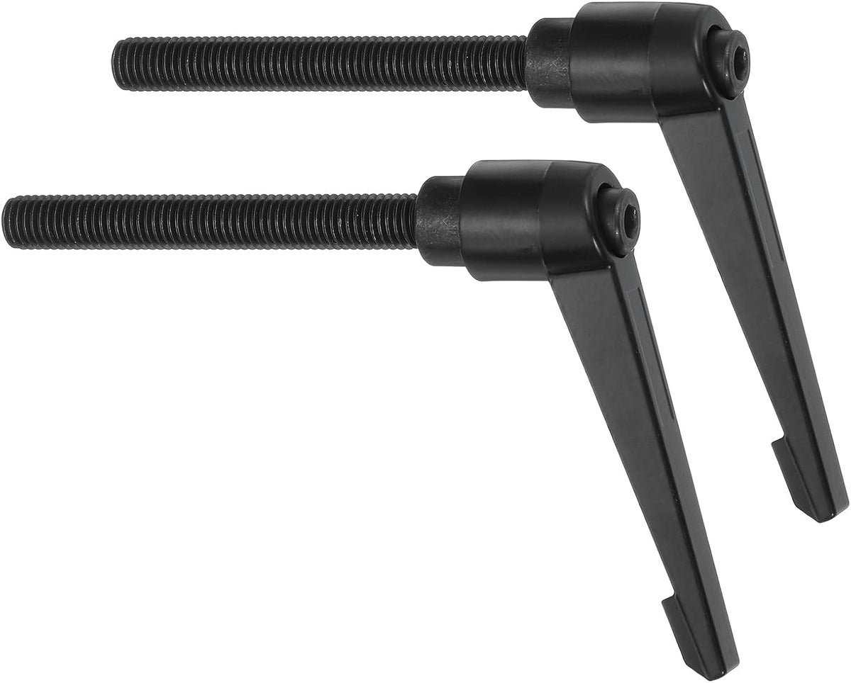 2Pcs M6 x 20mm säädettävät pyörähtävät napit käsihalkaisija miespuolinen mutteri painikkeella nopea vapautus lukituspyörähtävä ruuveja lathe koneisiin, musta