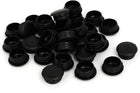 15mm Dia Plastic Thread Design Screw Cap Covers Hole Lids Black 30pcs