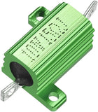 Aluminum Case Resistor 10W 15 Ohm Green Wirewound for LED Converter with Rod Post 10W15RJ