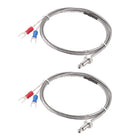 K-Type Thermocouple Temperature Sensors M6 Thread Probe with 1M/3.3Ft Wire M6 2pcs