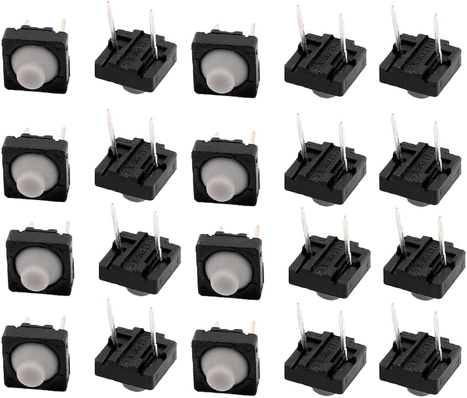 20Pcs 8mmx8mm Panel PCB Silica Gel Momentary Tactile Tact Push Button Switch 2 Pin DIP
