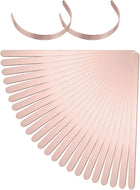 25Pcs Bracelet Blanks, 3/8 x 6inch Cuff Bangle Blanks Copper for DIY Jewelry Making(Rose Gold, 1.6mm Thick)