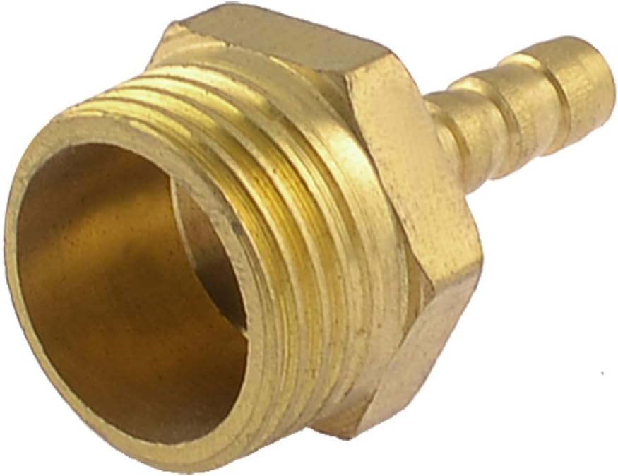 Brass 6mm Hose Barb to 1/2" PT Male Thread Pneumatic Connector Fitting