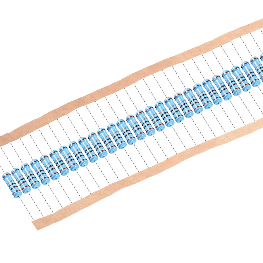 100Pcs 1 Ohm Resistor, 2W 1% Tolerance Metal Film Resistors, Lead, 5 Bands for DIY Electronic Projects and Experiments