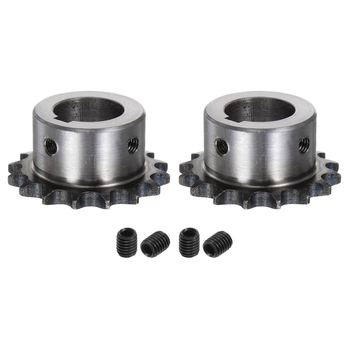 2pcs ISO/DIN 06B-1 Roller Chain Sprocket B Type 22mm Bore, 3/8" Pitch, A3-Steel Single Strand Roller Sprocket Hardened 16 Tooth