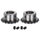 2pcs ISO/DIN 06B-1 Roller Chain Sprocket B Type 22mm Bore, 3/8" Pitch, A3-Steel Single Strand Roller Sprocket Hardened 16 Tooth