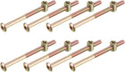 M6x85mm Furniture Bolt Nut Set Hex Socket Screw 48mm Thread Length with Barrel Nuts for Beds Headboards Chairs 8 Sets