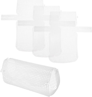 4Pcs Plastic Mesh Canvas Sheet, 16.7 x 15.4 Inch Plastic Mesh Sheet for Crochet Purse Making, Blank Canvas for Embroidery, Crafting, DIY Project, White