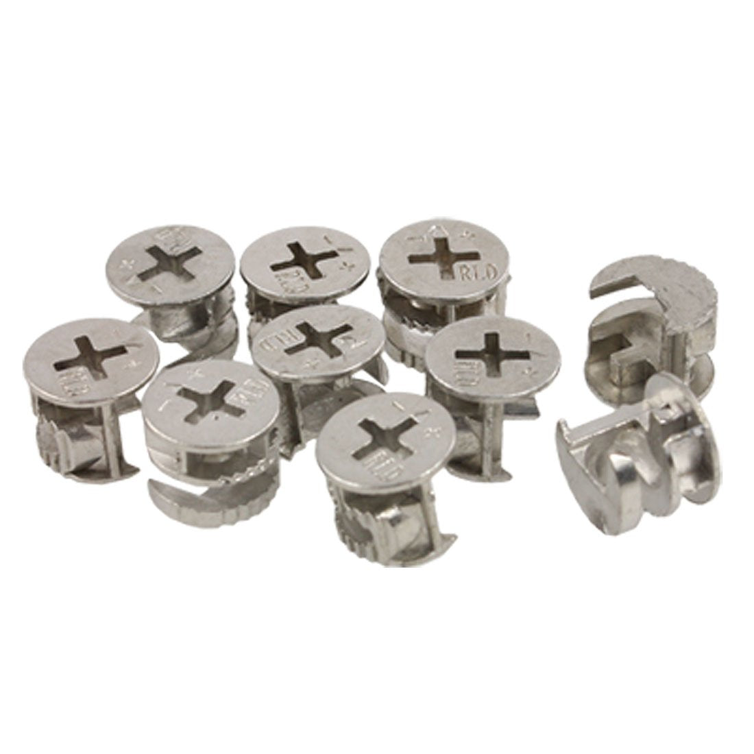 10 Pcs Furniture Connecter Cam Lock Fittings 14.4mm x 11.7mm for Cabinet Drawer Dresser and Wardrobe Furniture Panel Connecting