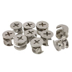 10 Pcs Furniture Connecter Cam Lock Fittings 14.4mm x 11.7mm for Cabinet Drawer Dresser and Wardrobe Furniture Panel Connecting