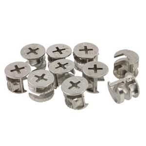 10 Pcs Furniture Connecter Cam Lock Fittings 14.4mm x 11.7mm for Cabinet Drawer Dresser and Wardrobe Furniture Panel Connecting