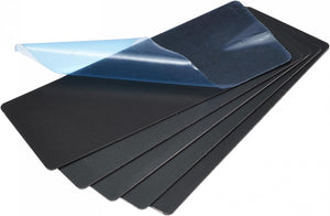 Blank Metal Card 80mm x 30mm x 0.5mm Anodized Aluminum Plate Black 10 Pcs