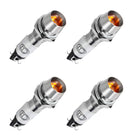 Indicator Light DC 24V, Yellow, Metal Shell Panel Mount 5/16" 8mm 4Pcs