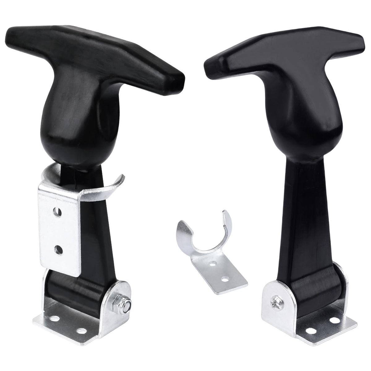 Rubber Hood Latch, 4.9" T-Handle Hasp, 2 stk