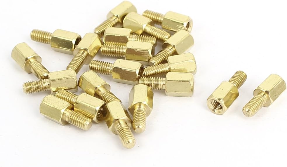 M3 Male/Female Brass Hexagonal Spacer Standoff Support 6mm 6mm 20pcs