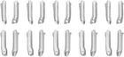 Double Open Zipper Repair Latch Kits, #3#5 Insert Pins for Jacket Coat Two-Way Separating Zippers (White Gold, 10 Pairs)