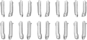Double Open Zipper Repair Latch Kits, #3#5 Insert Pins for Jacket Coat Two-Way Separating Zippers (White Gold, 10 Pairs)