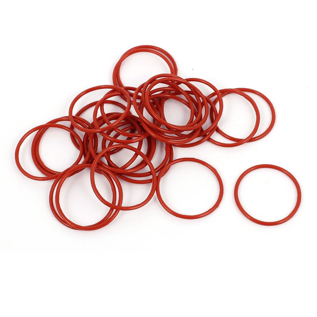 30Pcs 18mm x 1mm Rubber O-Rings NBR Heat Resistant Sealing Ring Grommets Red