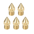 5pcs 3D Printer Nozzle,Brass Nozzle 1mm,Extruder Print Head for Filament 1.75mm M6 3D Printer