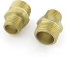 2 Pcs 1/4" PT to 3/8" PT Male Thread Reducer Pipe Fitting Straight Connector