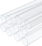 10 Pcs Clear Plastic Rigid Tubing 29mm ID x 30mm OD, 0.5 Meters Length Round Polycarbonate Tubing for Aquarium Water Pipe, Water Cooling System, Plumbing