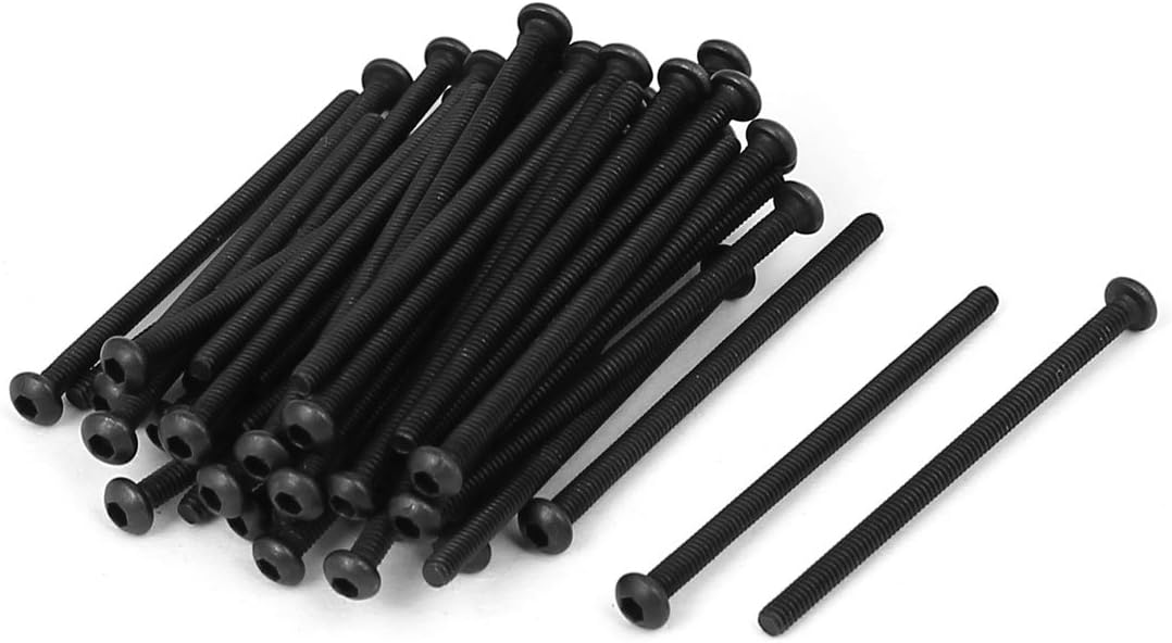 M2x35mm Metal Grade 10.9 Button Head Hex Socket Cap Screw Bolt Fastener 20pcs