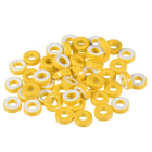 50pcs 5.5 x 11.6 x 4.4mm Ferrite Chokes Ring Iron Powder Toroid Cores Yellow White