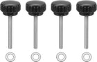 4Pcs Knurled Clamping Knobs, M5 x 45mm Metric 304 Stainless Steel Male Thread Thumb Screws 25mm Width Knurled Handle Bolts Grip with Washers for Machine Umbrella Base Replacement