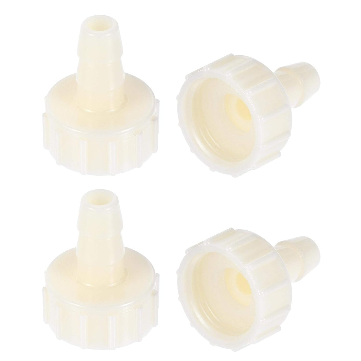 ABS Hose Barb Fitting Coupler, 8mm Barb x G1/2 Female Thread Pipe Adapter, White 4Pcs