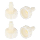 ABS Hose Barb Fitting Coupler, 8mm Barb x G1/2 Female Thread Pipe Adapter, White 4Pcs