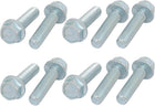 10Pcs 3/8-16 x 1-1/2 Inch Thread Carbon Steel Hex Serrated Head Flange Screw Bolt
