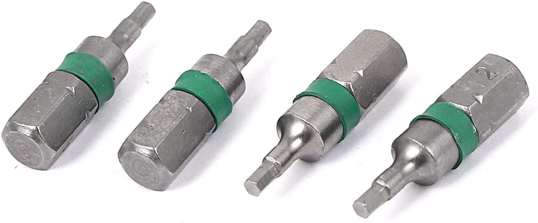 1/4" Sechskantmagnetischer 4mm Metallsechskantkopfschraubenzieher Bits Werkzeug 4-teilig