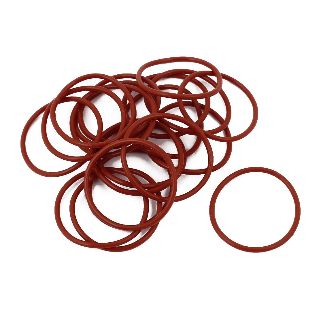 20Pcs Red 26mm x 1.5mm Silicone Rubber Gasket O Ring Sealing Ring Heat Resistant