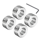 4 Pcs Set Screw Shaft Collar 5/16"Bore, 304 Stainless Steel Shaft Collars, 5/8"OD, 5/16"Thickness, Axle Collar Clamp with a Hex Wrench