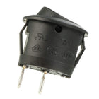 AC250V/6A 125V/10A 2 Terminal Toggle SPST On/Off 2 Position Round Button Small Boat Rocker Switch