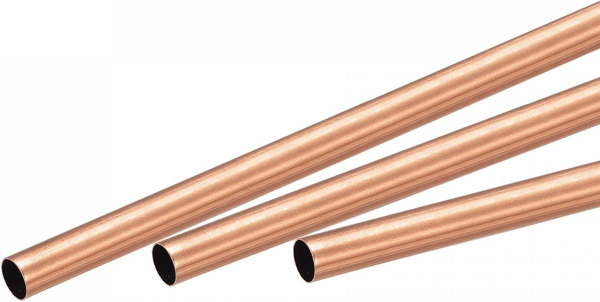 Copper Round Tube 5mm OD 0.25mm Wall Thickness 200mm Length Pipe Tubing 3 Pcs