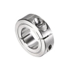 Single Split Clamp-On Shaft Collar 7/8" Bore One-Piece Clamping Collar, 1-5/8" OD, 1/2" Width, 304 Stainless Steel Axle Collar Clamp, Set Screw Style