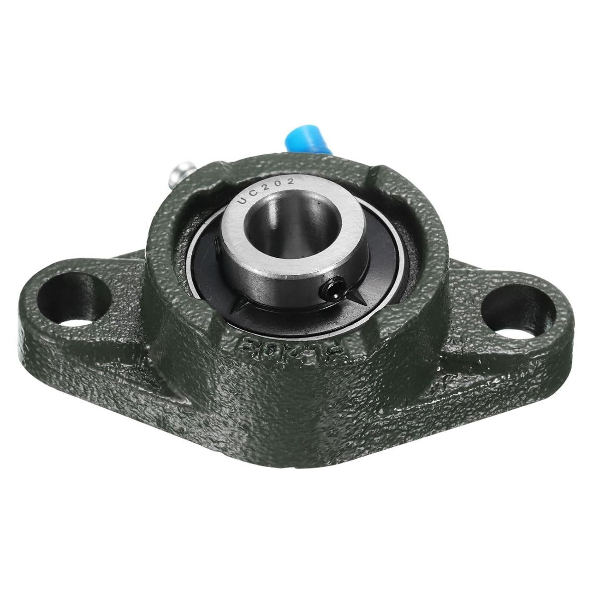 2 pezzi di cuscinetti per blocco di cuscino UCFL207, diametro 35 mm, autoallineamento, base in ferro solido, montati su cuscinetti in acciaio cromo