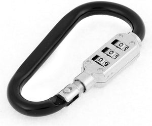 3 Digit Metal Resettable Combination Padlock Negru