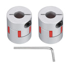 Aluminum Plum Shaft Coupling 8mm to 10mm Bore L30xD25 Flexible Coupler for 3D Printer CNC Machine and Servo Stepped Motor Pack of 2