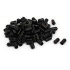 7mm Inner Dia Rubber Hose End Cap Screw Thread Protector Cover Black 100pcs