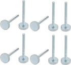 M3x30mm Thread Zinc Plated Knurled Round Head Thumb Screws Silver Blue 10pcs